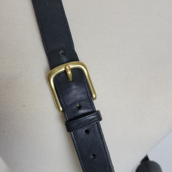 Vintage Coach Chelsea Saddle Bag Style 0070 238 Black Leather Shoulder Bag - Picture 5 of 11